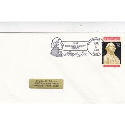 United States 1989 Executive Bicentennial FDC Baltimore special cancel typed VGC