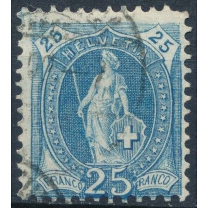 Standing Helvetia: 25c - Switzerland 1899 - F H - MiNr 67D (B)