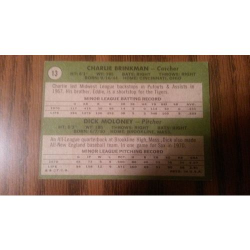 1971 Topps Card # 013 Chicago White Sox 1971 Rookie Stars Poor (1)