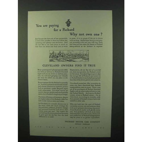 1930 Packard Motor Car Company Ad - Why Not Own One