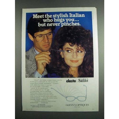 1984 Glenn's Optiques Elasta by Safilo Eyewear Ad