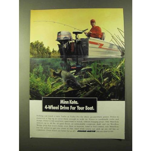 1993 Minn Kota Outboard Motor Ad - 4-Wheel for Boat