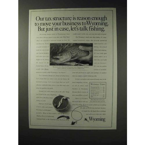 1993 Wyoming Tourism Ad - Our Tax Structure