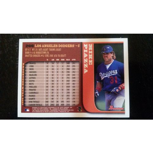 1997 Bowman Card # 266 Mike Piazza Excellent (5) Los Angeles Dodgers