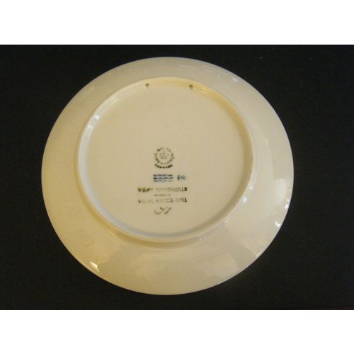 1976 Christmas Royal Copenhagen Water Mill Denmark Cobalt Blue Plate 7 1/4"