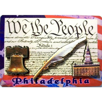 Philadelphia We the People Artwood Fridge Magnet