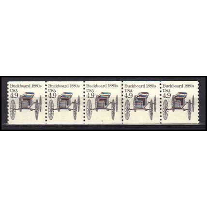 2124 4.9c Buckboard Fine MNH Dry Gum PNC 4/5 X0285