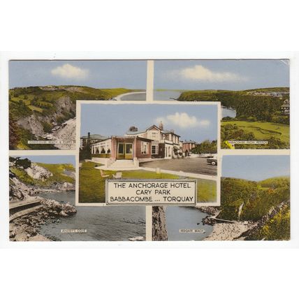 The Anchorage Hotel Cary Park Babbacombe Torquay Devon Postcard