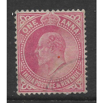 INDIA 1907 1a CARMINE SG 150 FINE USED#