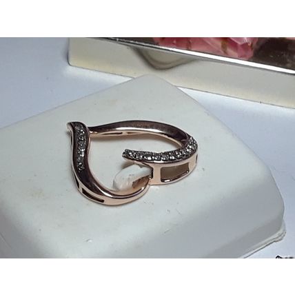 15cttw Natural Round Diamond 10Kt Rose Gold freeform Open Heart Pendant #18382