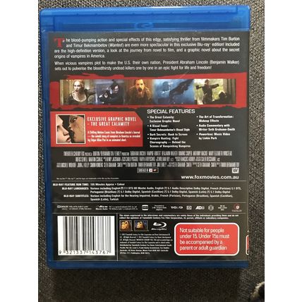 Abraham Lincoln - Vampire Hunter (Blu-ray, 2012)