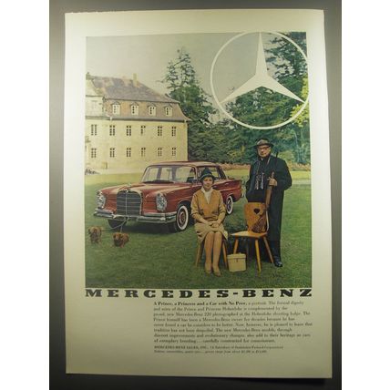 1959 Mercedes-Benz 220 Car Advertisement - Prince and Princess Hohenlohe
