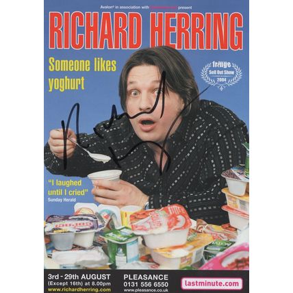 Richard Herring Live 2004 Tour Hand Signed Theatre Flyer