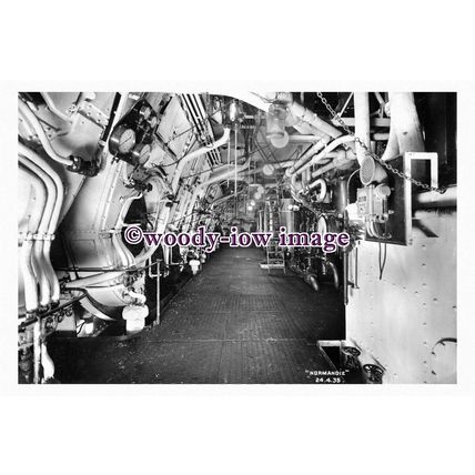 pu0931 - French CGT Liner - Normandie , built 1935 - print of Engine Room