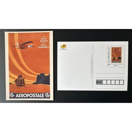 France 2017 Carte Postale Entier Aeropostale Musée Air France Economica Avion