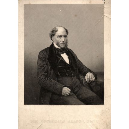 ARCHIBALD ALISON 1850s Daniel John Pound ENGRAVING