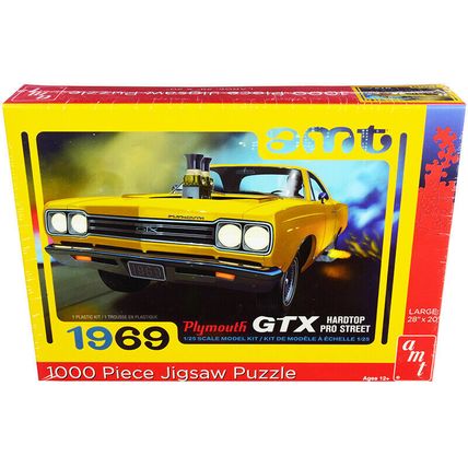 Jigsaw Puzzle 1969 Plymouth GTX Hardtop Pro Street MODEL BOX PUZZLE (1000 pie...
