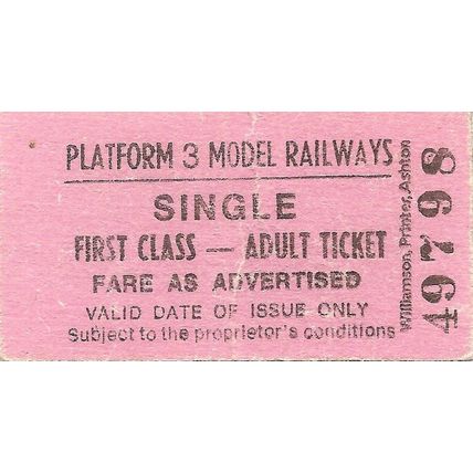 Platform 3 Model Railways - Blackpool South or Keswick Edmondson Ticket - Adult
