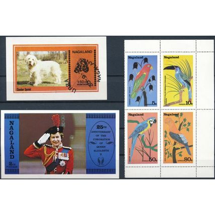 3x Minisheets - Nagaland - CTO & MNH - Bogus Local Issues