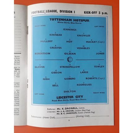 Tottenham Hotspur v Leicester City 1967 - 1968 football programme 16/12/1967