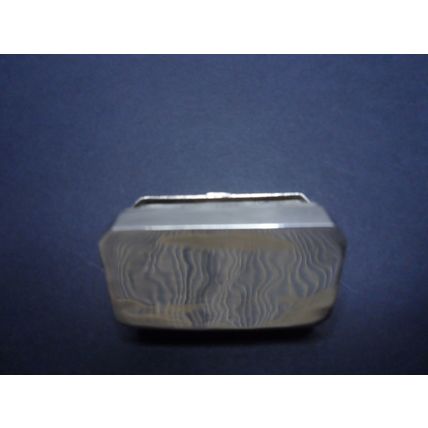 Iridescent Turquoise Blue Enamel Silver Pill Box