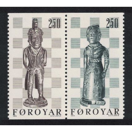 Faroe Is. 19th Century Chess pieces 2v pair 1983 MNH SG#81-82 Sc#94b pair