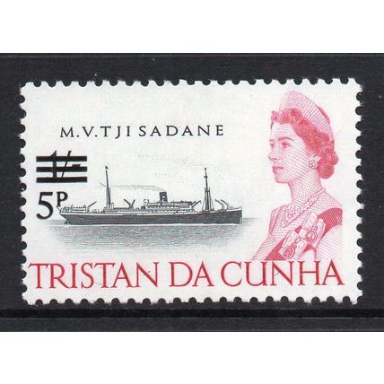 Tristan da Cunha - 1971 - 5p on 1/- MV Tjisadane (sg143) Mint Hinged