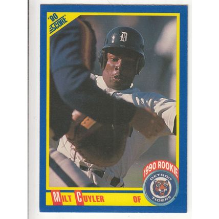 1990 Score Milt Cuyler rookie RC baseball card #583 – Error variation