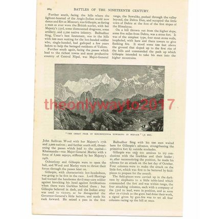 Peak of Kinchinjunga, Gurka War, 1814-16, Book Illustration, c1905