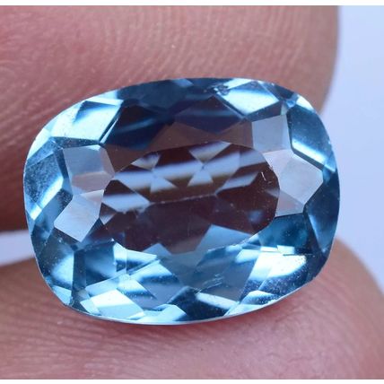 Natural Brazilian Blue Aquamarine 11.20 Ct Oval Cut Loose Gemstone