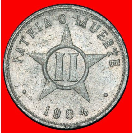 Ⰶ USSR (1983-2010): CUBA ★ 2 CENTAVOS 1984 STAR!★LOW START★NO RESERVE
