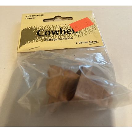 NEW Copper 25 mm cowbell