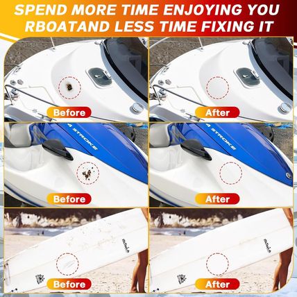 Marine Fiberglass Repair Kit for Boats, Gel Coat Repair Kit for Boats, Fiberglas
