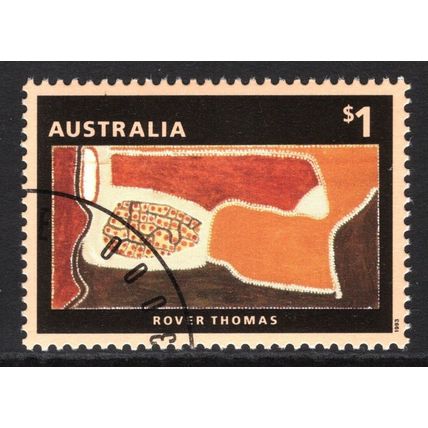 AUSTRALIA 1993: ABORIGINAL DREAMINGS - $1 ROVER THOMAS CTO FULL GUM (G12)