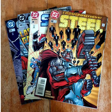 X 4 Vintage " Steel " comics from the 1990's.