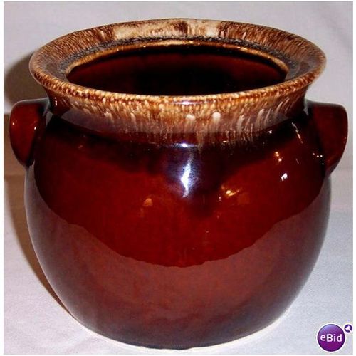 Hull "Brown Drip" Crock Pot - 6" diameter