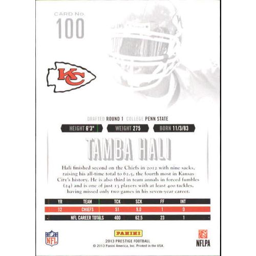 2013 Panini Prestige Football Tamba Hali