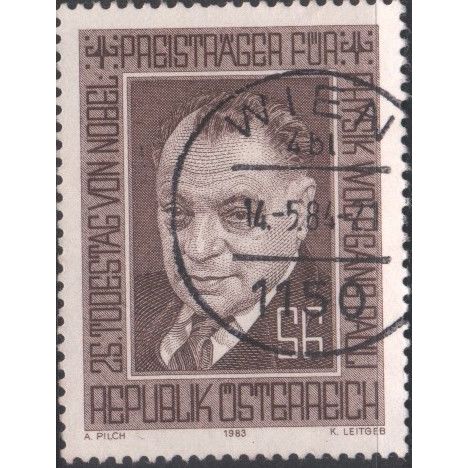 Austria 1983 - SG1986 - 6s brown - Wolfgang Pauli - used