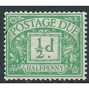 1914 D1 1/2d Emerald Postage Due Mounted Mint ..