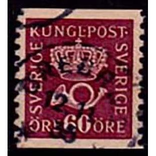 Sverige Sweden 1925 Crown & Horn 60ore Used Stamp