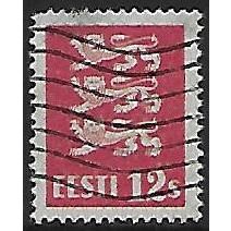 Mi 80: 12 s. carmine Definitive Stamp: National Arms.