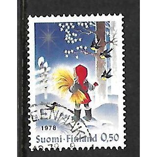 FINLAND 1978 CHRISTMAS 50p GIRL FEEDING GREAT TITS SG940 FINE USED