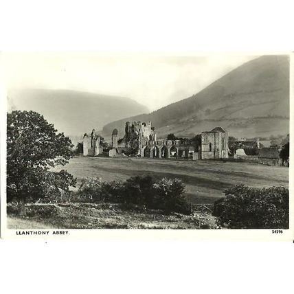 Wales LLANTHONT ABBEY Postcard (Photochrom 54596)