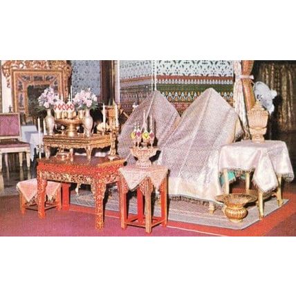 Thailand Cakrapatipiman Hall Ceremonial Hall Buddhist Priest Photo Postcard