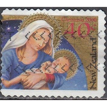 New Zealand 2000 Michel 1863 O Cote (2005) 0.60 Euro Noël Mère avec enfant