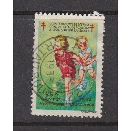 France 1933 Tuberculosis Charity Stamp Rue Taitbout Paris Cancellation VGC
