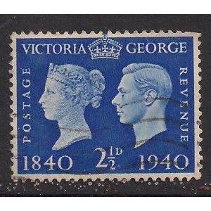GB 1940 Stamp centenary 2.5d blue used SG483