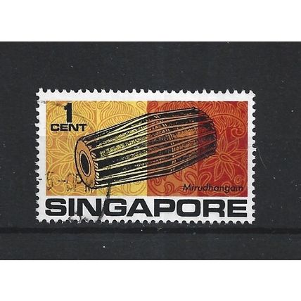Singapore.SG101 1c Mirudhangam.Fine Used.Jun25