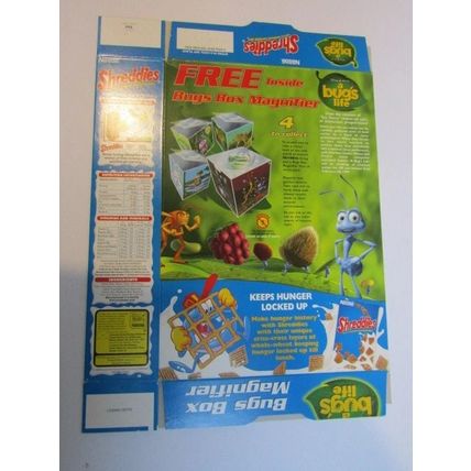 Nestle 1998 Shreddies Cereal Box Empty Bugs Life Magnifier Box