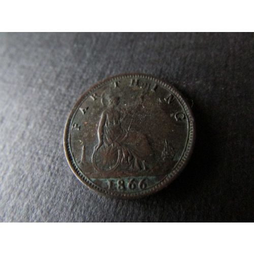 1866 QUEEN VICTORIA FARTHING FREE POST. AS